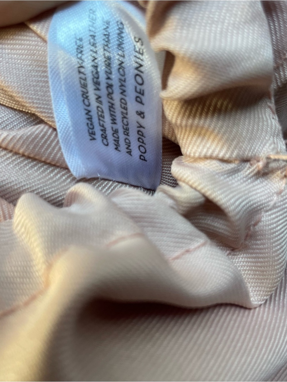 ⁠Poppy & Peonies Go-Getter Tote Bag Blush Pink Vegan Leather Travel - Picture 15 of 16